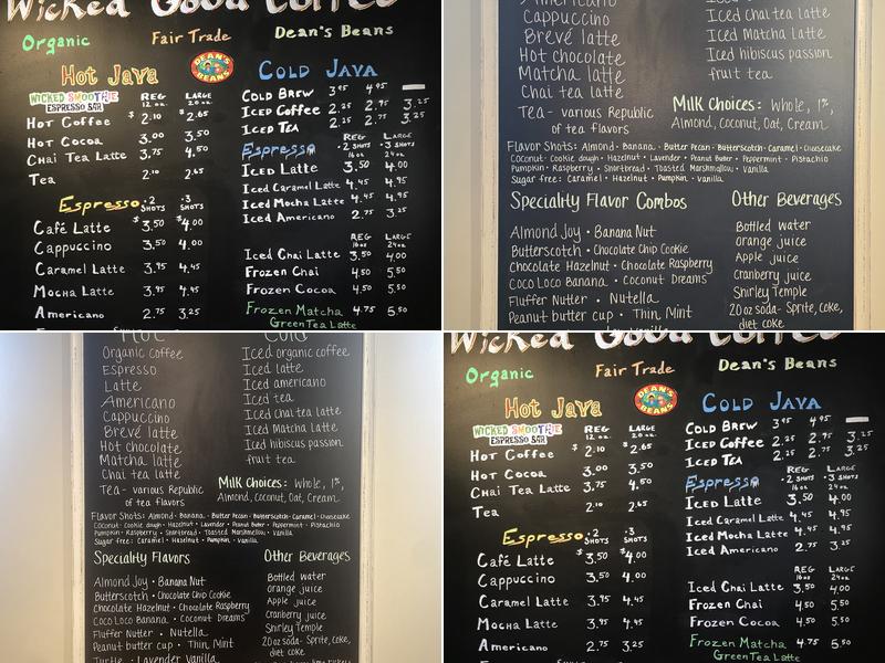 Wicked Loft Cafe Menu