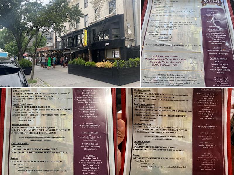 Sylvia's Restaurant Menu