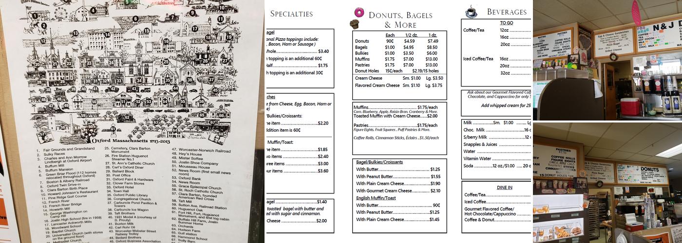 N and J Donuts Menu