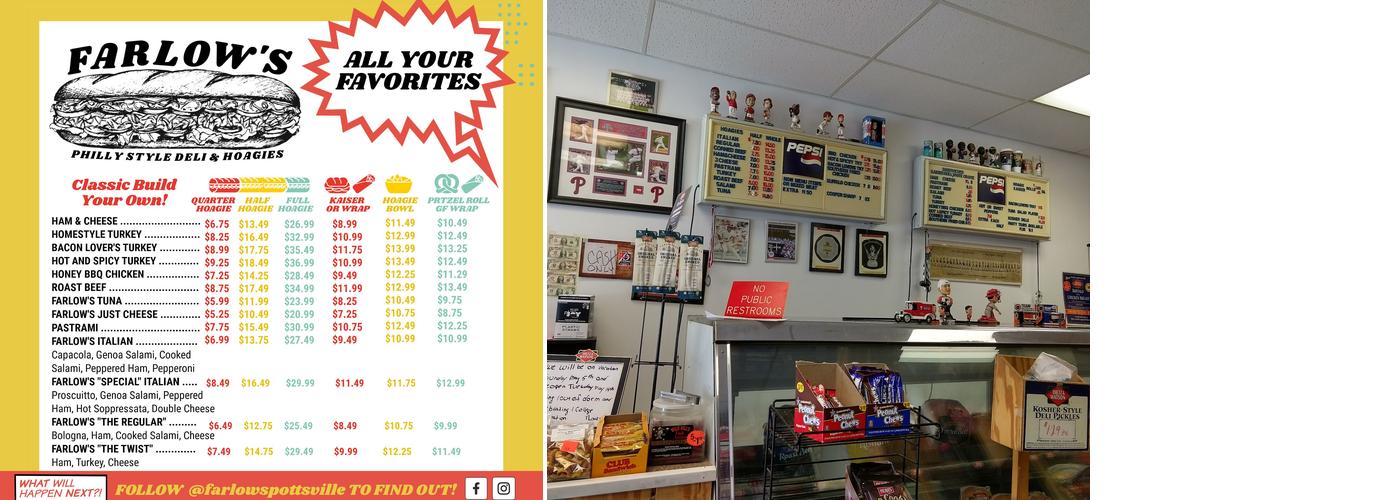 Farlows Deli & Hoagies Menu