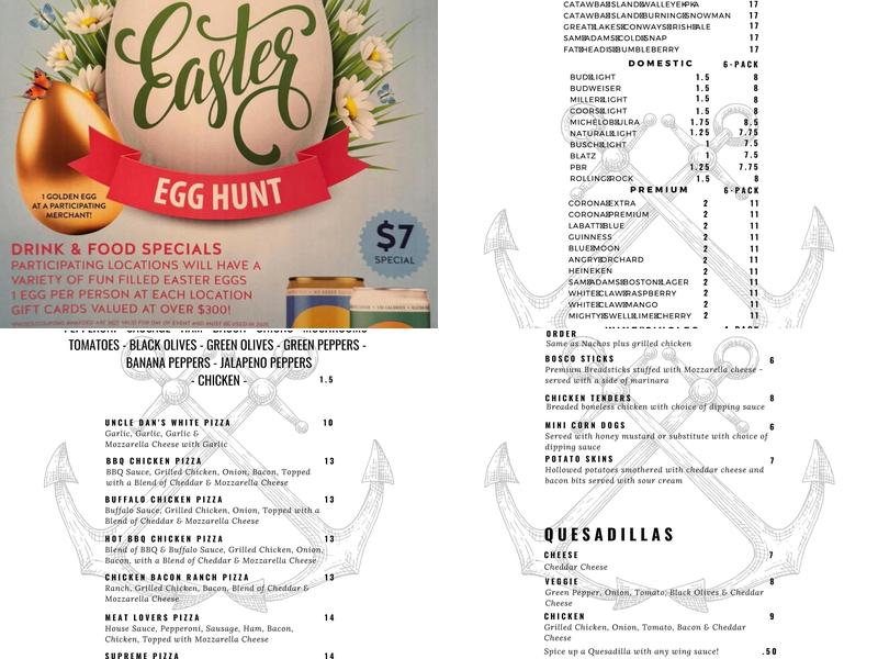 Jamestown Tavern Menu