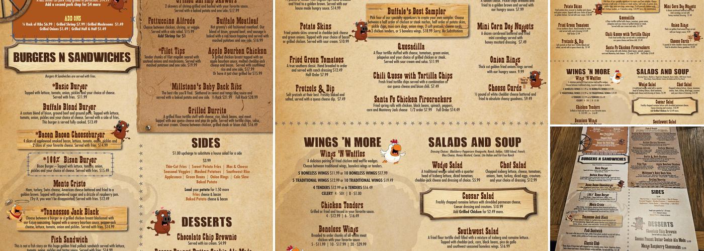 Hungry Buffalo Menu