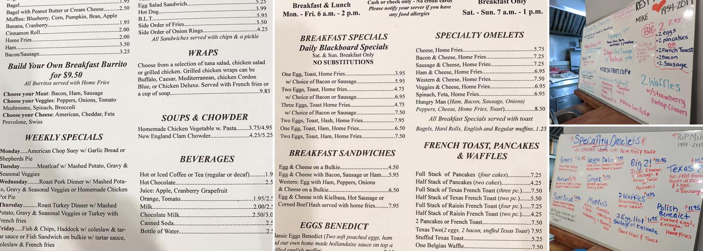 Coffee Mug Menu