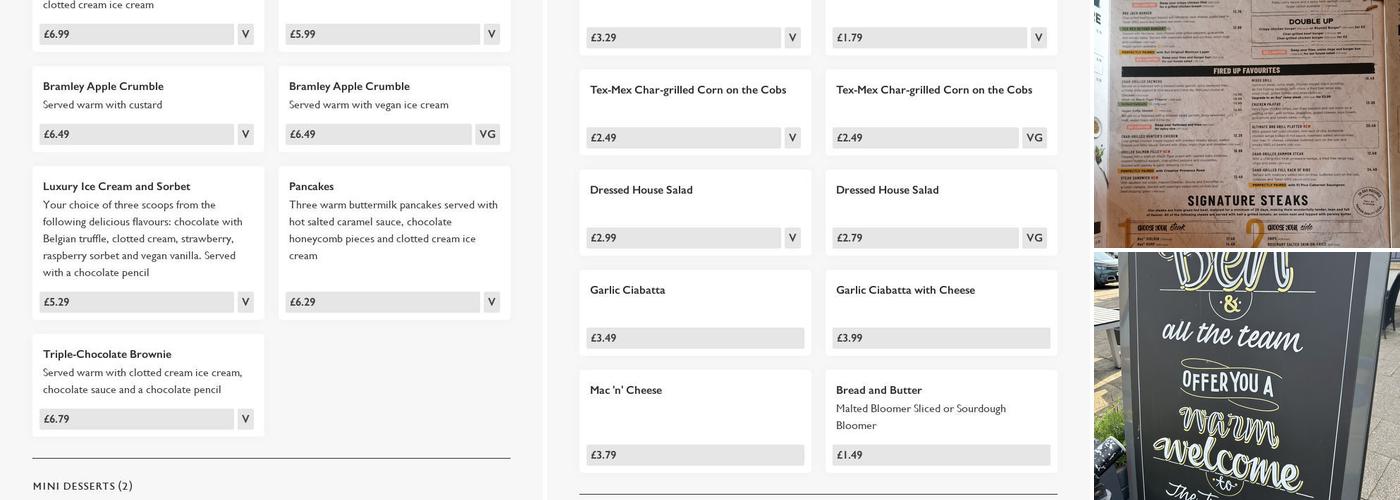 Two Henrys - Pub & Grill Menu