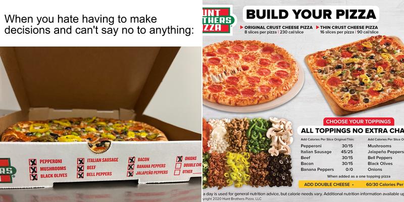 Hunt Brothers Pizza Menu