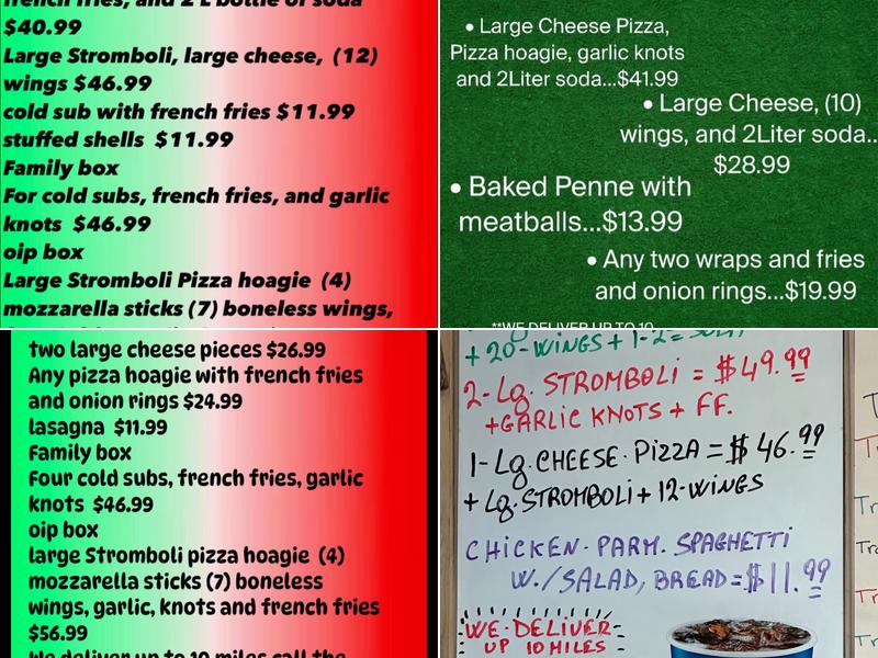 Original Italian Pizza Menu