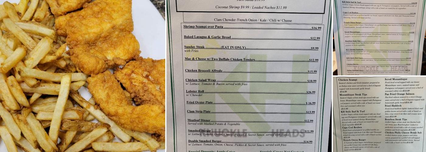 Knuckle Heads Menu