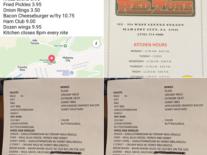 M & M Redzone Menu