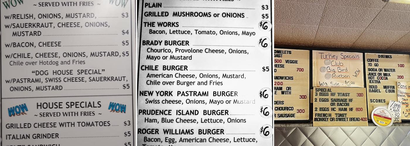 Van's Spa Menu