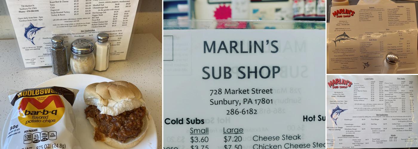 Marlin's Sub Shop Menu