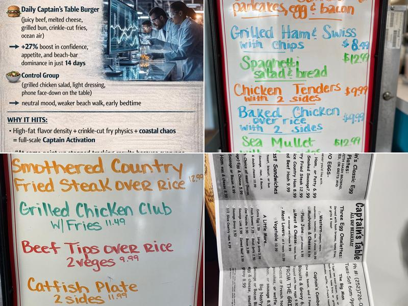 Captain's Table Menu