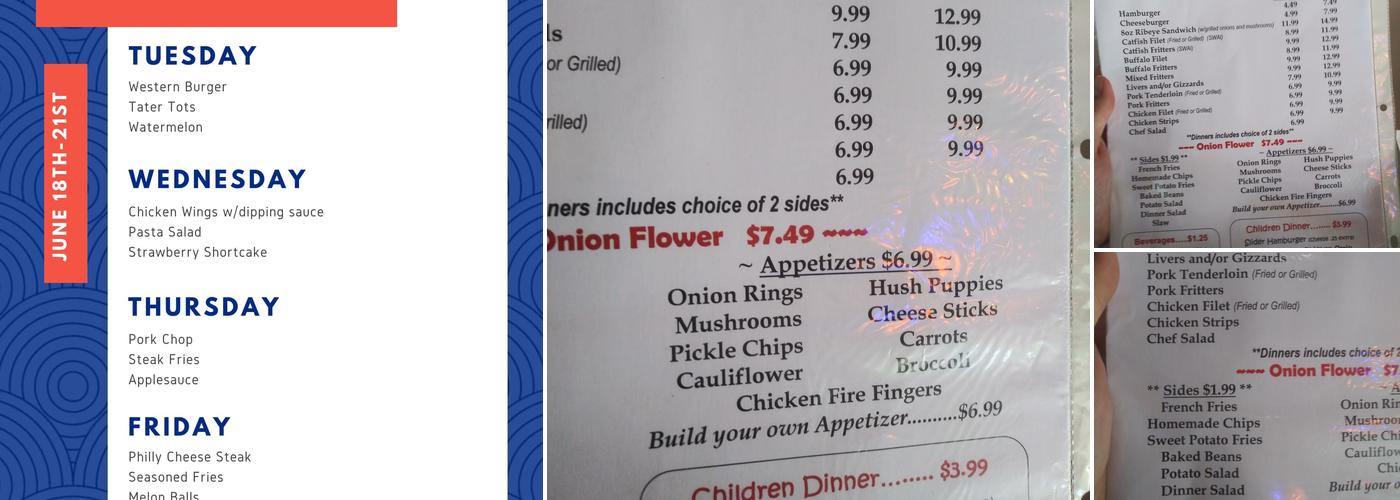 The Pavillion Menu