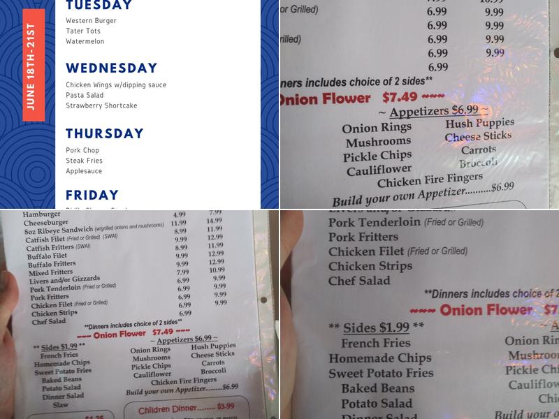 The Pavillion Menu