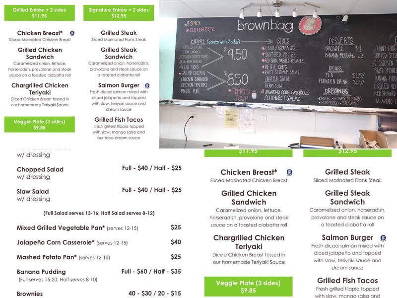 Brown Bag Menu