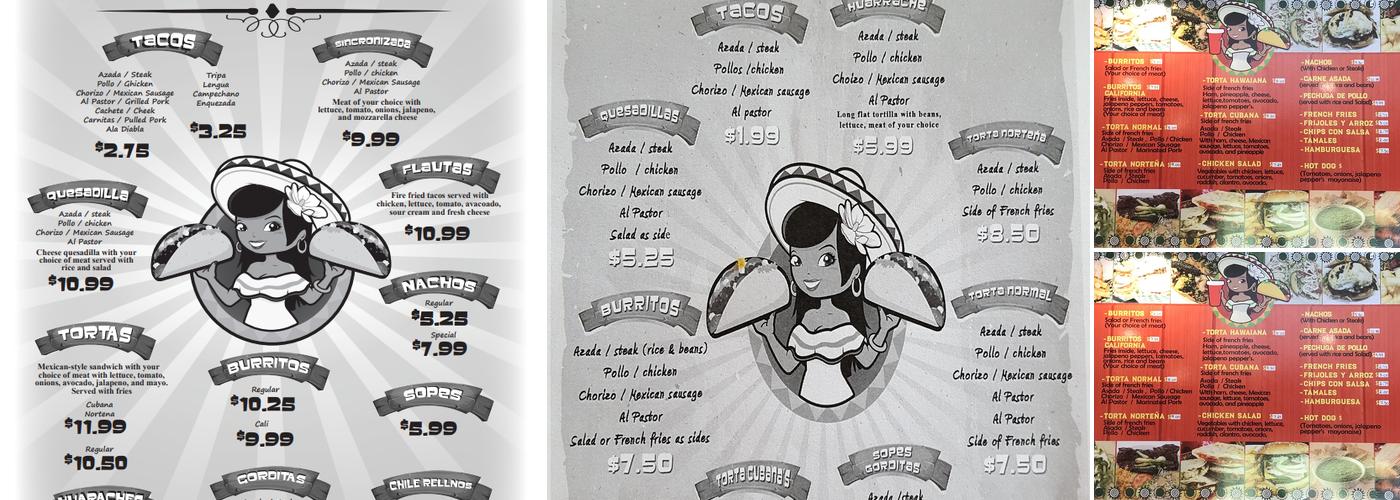 Rico's Tacos La Comadre Menu