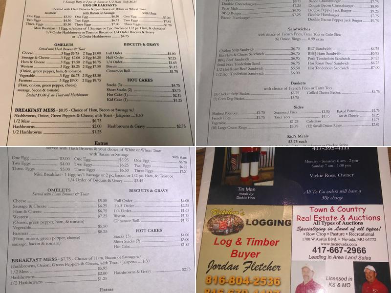 Rich Hill Cafe Menu