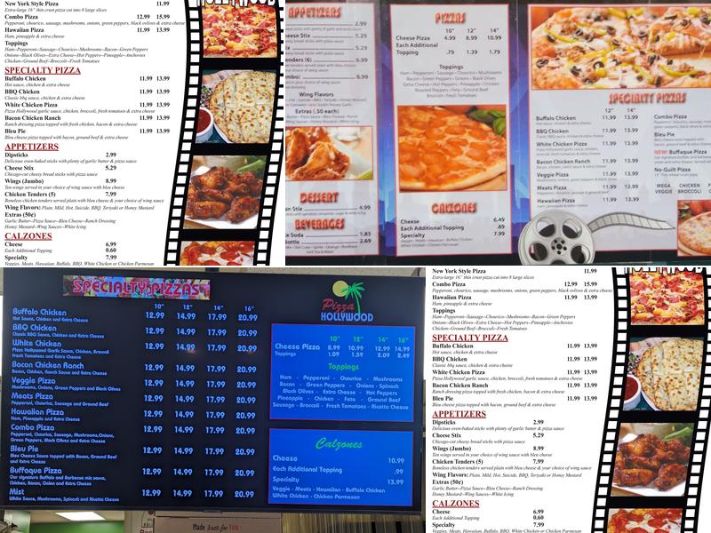 Pizza Hollywood Menu