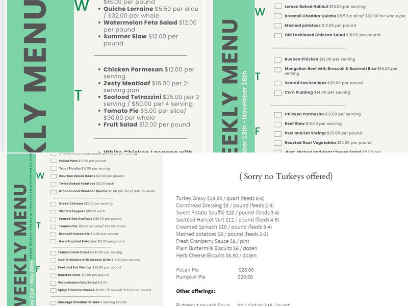 Kitchen Carryaway & Catering Menu