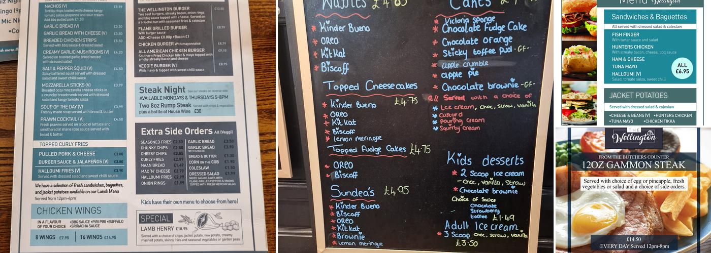 Wellington Menu
