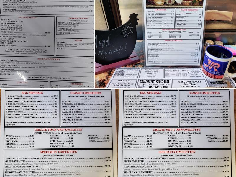 Country Kitchen Menu