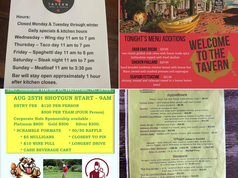 Fat Dog Sports Bar & Grill Menu