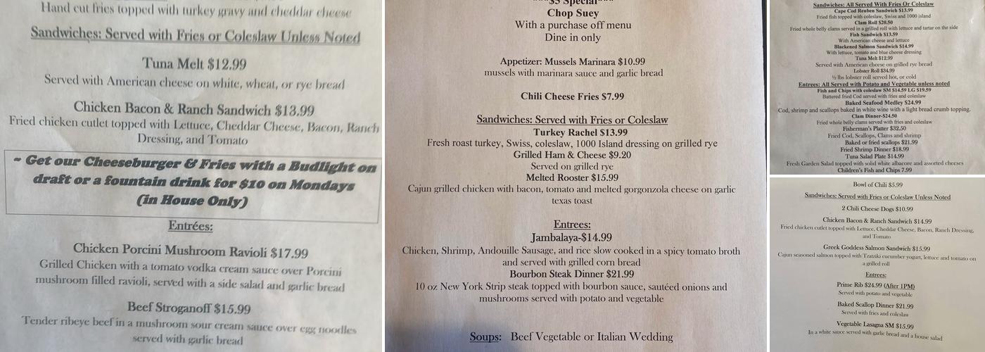 McCarthy's Pub Menu