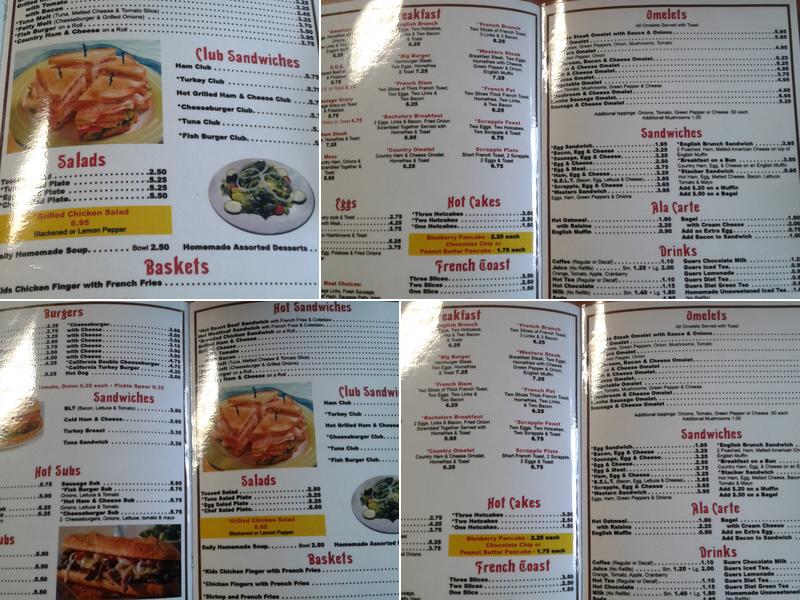 Josie's Place Menu