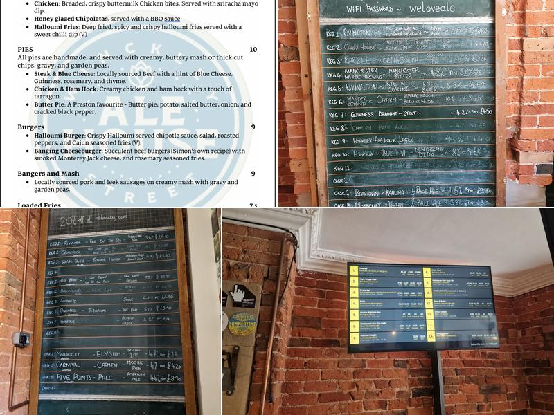 Winckley Street Ale House Menu