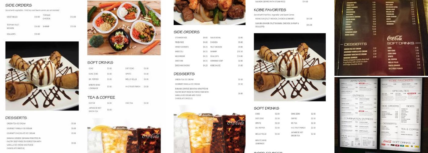 Kobe Japanese Grill Menu