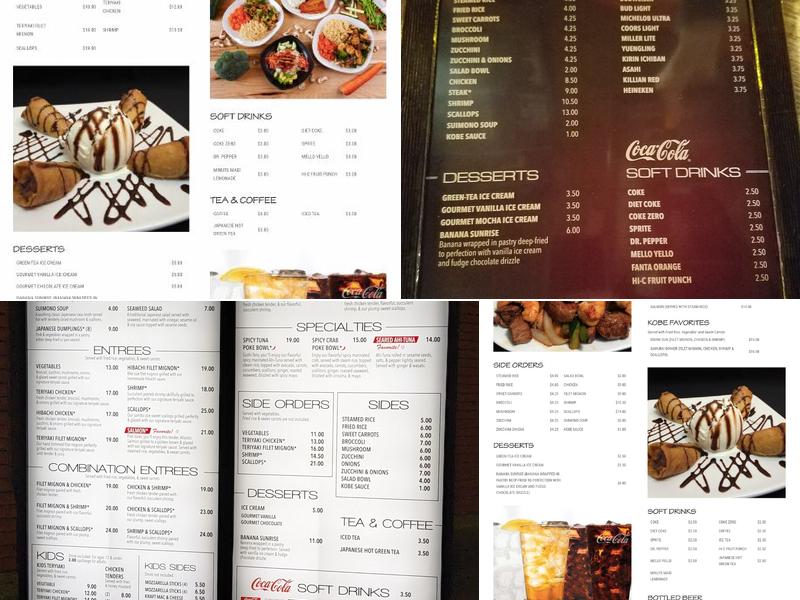 Kobe Japanese Grill Menu