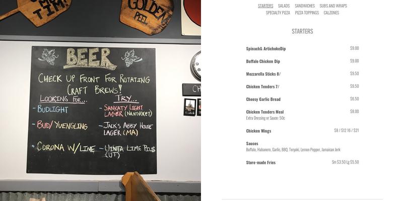 Sweet Tomatoes Pizza Menu