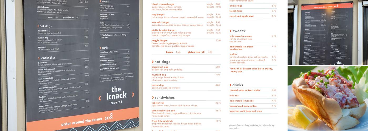 the knack orleans Menu