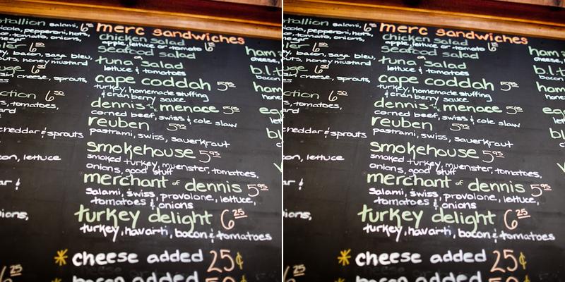 The Mercantile Menu