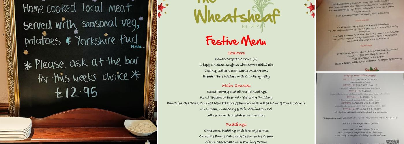 Wheatsheaf Menu