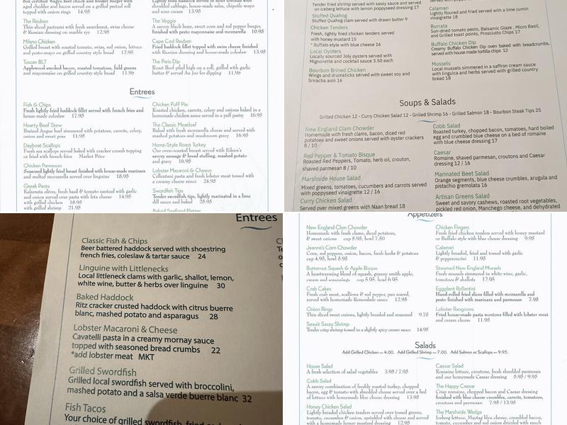 The Marshside Menu
