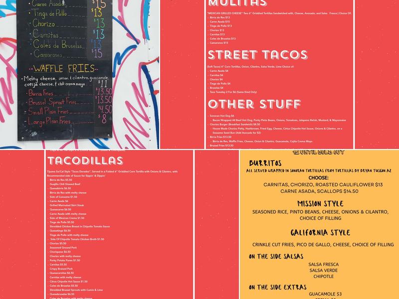 La Tacodilla Menu
