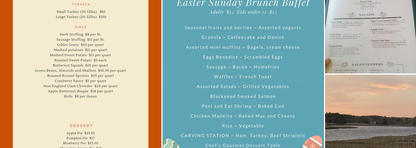 Clancy's Restaurant Menu