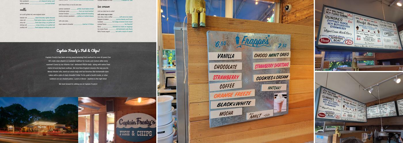 Captain Frosty's Menu