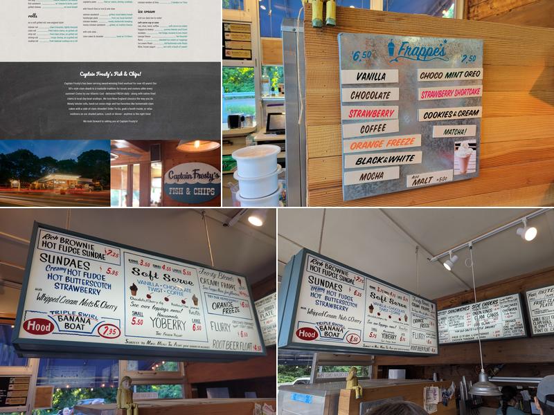 Captain Frosty's Menu