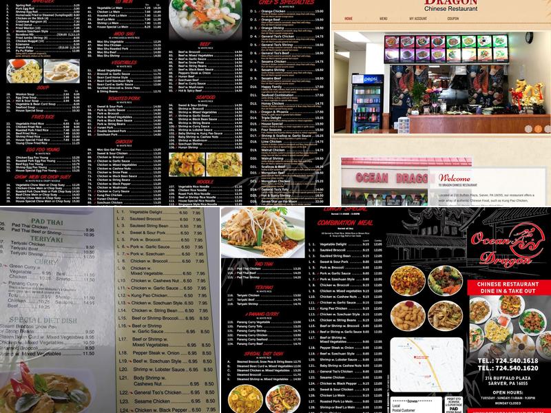 Ocean Dragon Chinese Menu