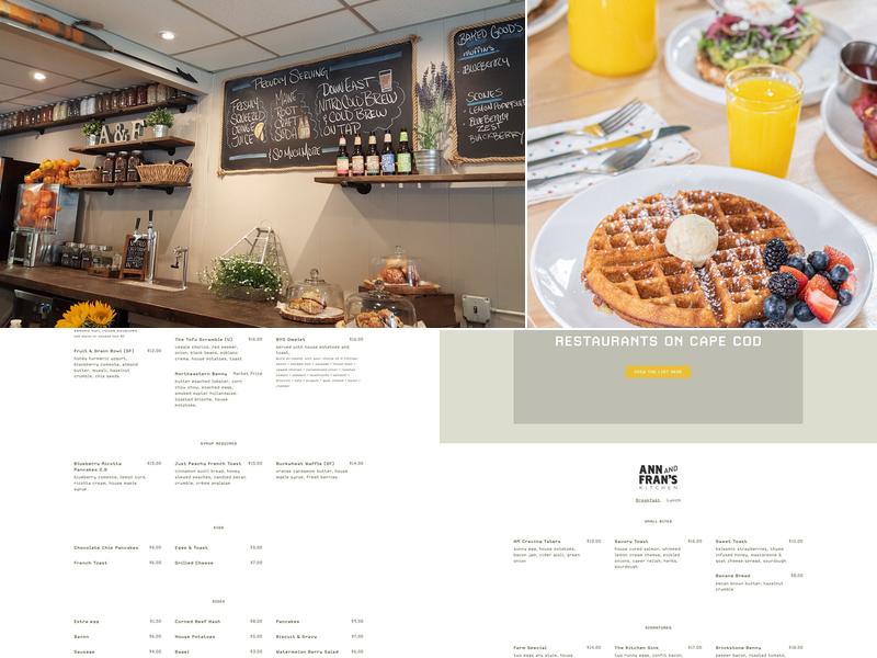 Ann & Fran's Kitchen Menu