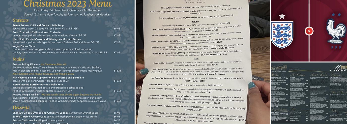 The Silverdale Hotel Menu