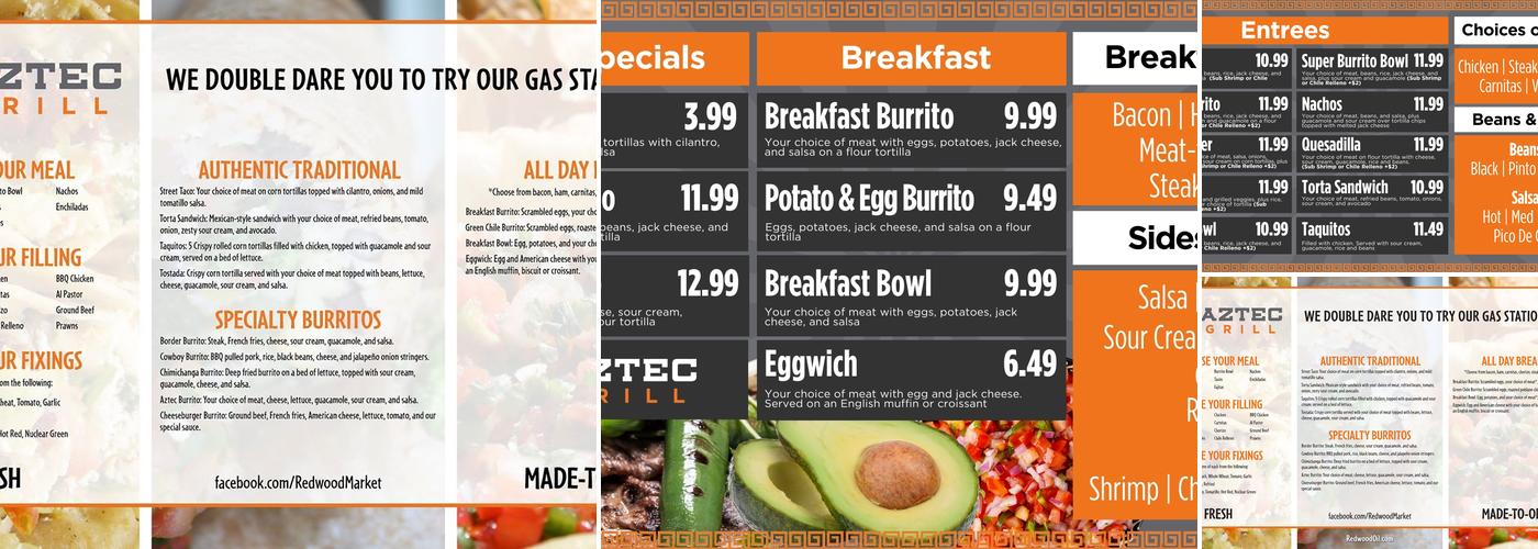 Aztec Grill Menu