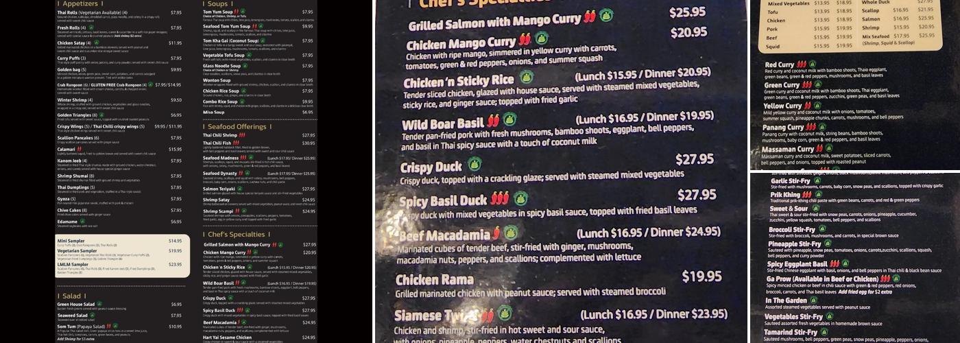 La Miette La Mai Thai Bistro Menu