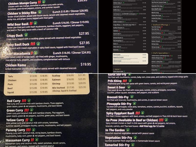 La Miette La Mai Thai Bistro Menu