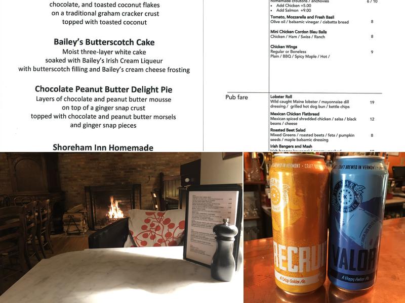 Shoreham Inn Menu