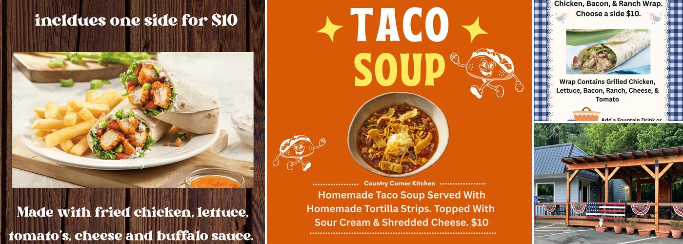 The Country Corner Kitchen Menu