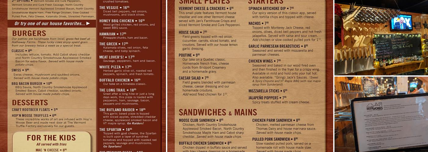 Hop'n Moose Menu