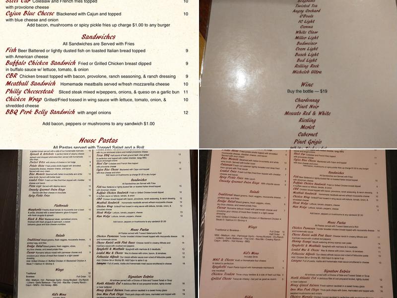 BridgeWorks Bar & Grill Menu