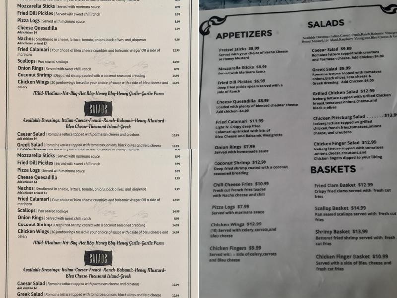 Captains Galley Menu